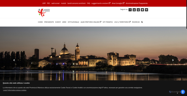 Security scan screenshot of https://www.provincia.mantova.it