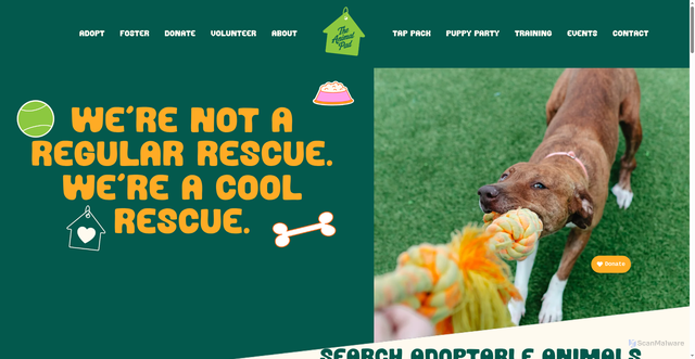 Security scan screenshot of https://www.theanimalpad.org/