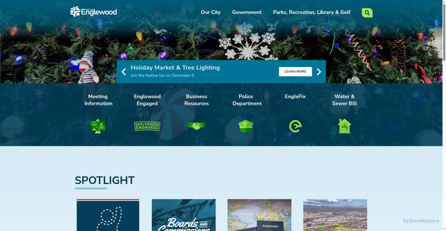 Security scan screenshot of https://www.englewoodco.gov/