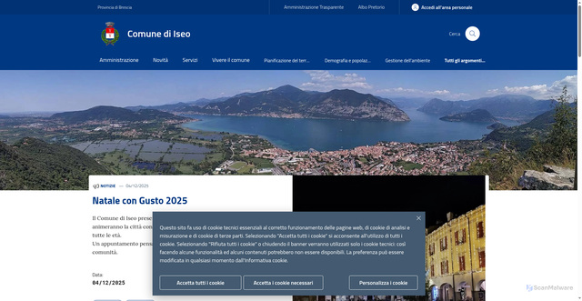Security scan screenshot of https://www.comune.iseo.bs.it/