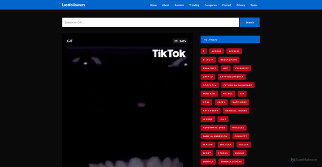 Security scan screenshot of https://batchfork.com/gif/