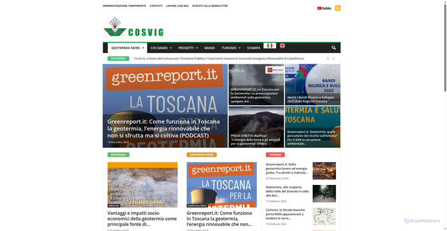 Security scan screenshot of https://www.cosvig.it/