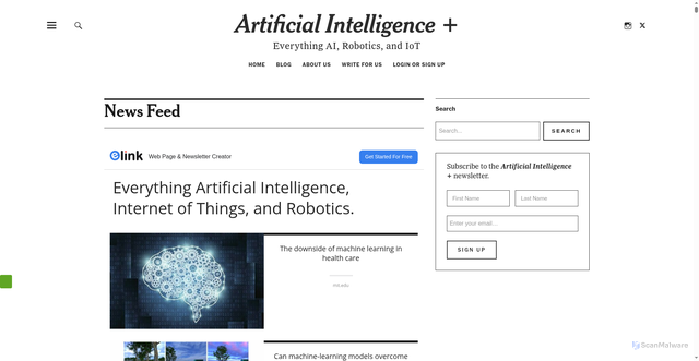 Security scan screenshot of https://www.aiplusinfo.com/news-feed/