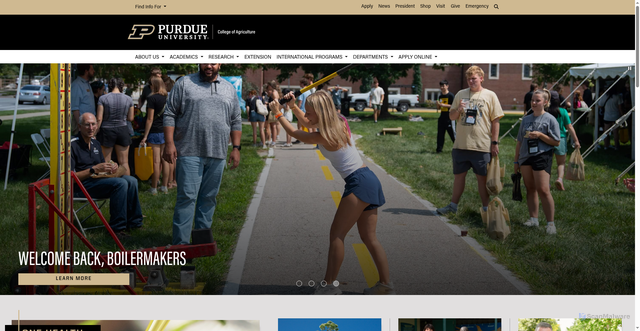 Security scan screenshot of https://www.ag.purdue.edu