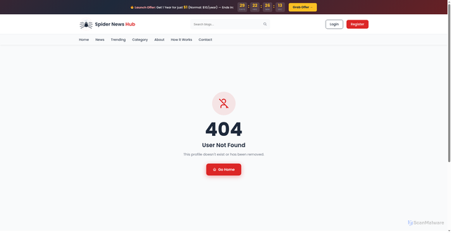 Security scan screenshot of https://spidernewshub.com/?p=22