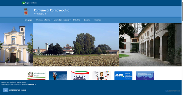 Security scan screenshot of https://www.comune.cornovecchio.lo.it