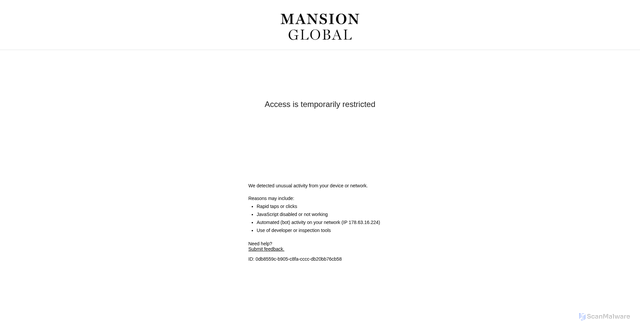 Security scan screenshot of https://images.mansionglobal.com