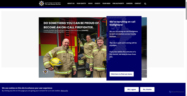 Security scan screenshot of https://www.ddfire.gov.uk/