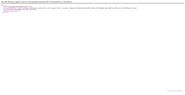 Security scan screenshot of https://5srvsblobprodsbr18.blob.core.windows.net