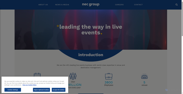 Security scan screenshot of https://www.necgroup.co.uk/