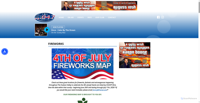 Security scan screenshot of https://www.k104online.com/fireworks/
