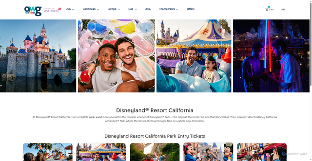 Security scan screenshot of https://attractions.virginatlantic.com/disney-california