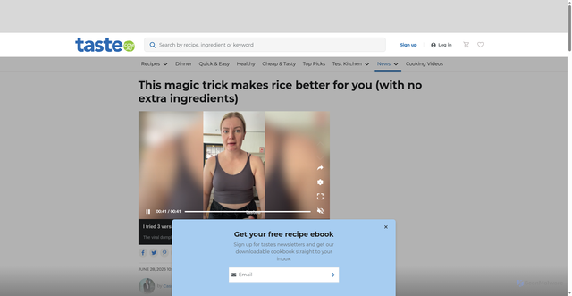Security scan screenshot of https://www.taste.com.au/food-news/magic-trick-makes-rice-better-you-no-extra-ingredients/bqcskme6