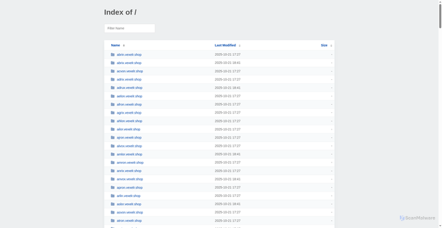 Security scan screenshot of http://vexelr.shop/