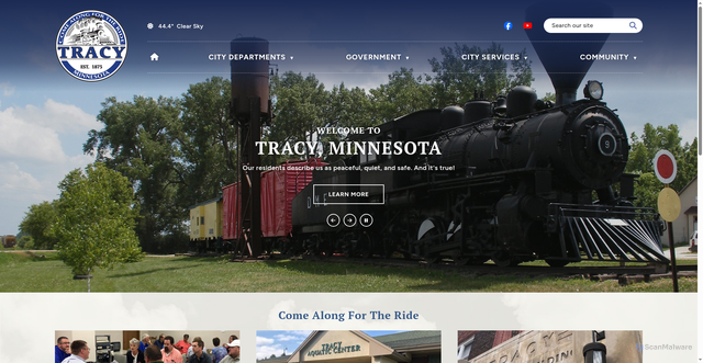 Security scan screenshot of https://tracymn.gov/