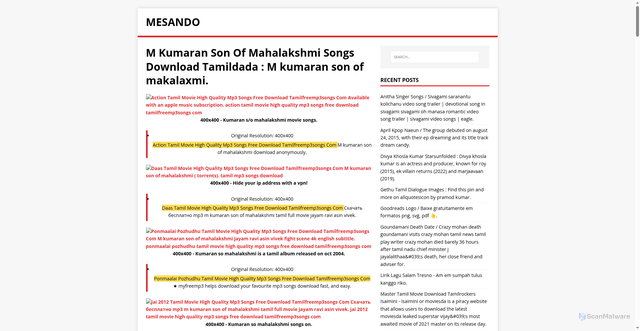 Security scan screenshot of https://sandomes.pages.dev/post/m-kumaran-son-of-mahalakshmi-songs-download-tamildada/