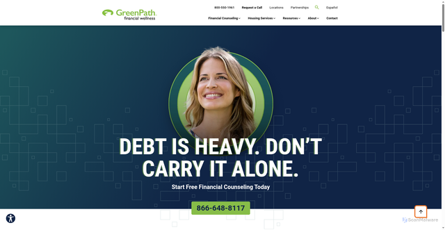 Security scan screenshot of https://greenpath.com