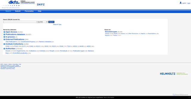 Security scan screenshot of https://inrepo02.dkfz.de