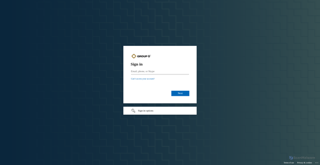 Security scan screenshot of https://groupo.operations.dynamics.com