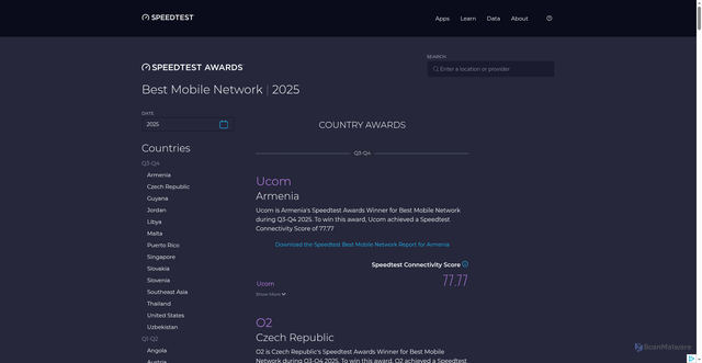 Security scan screenshot of https://hush-tk3.pages.dev/awards/best-mobile/?