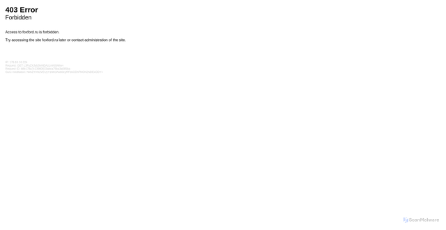Security scan screenshot of https://foxford.ru