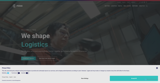 Security scan screenshot of https://fiege.com