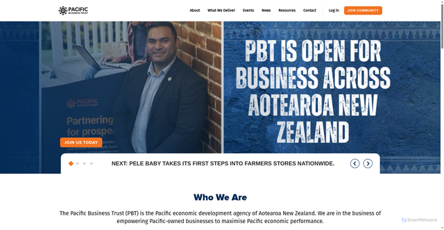 Security scan screenshot of http://www.pacificbusiness.co.nz/