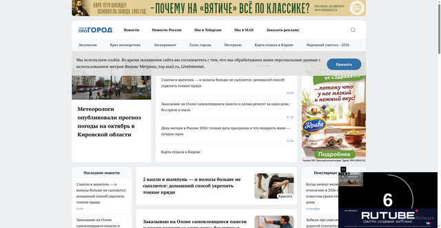 Security scan screenshot of https://progorod43.ru