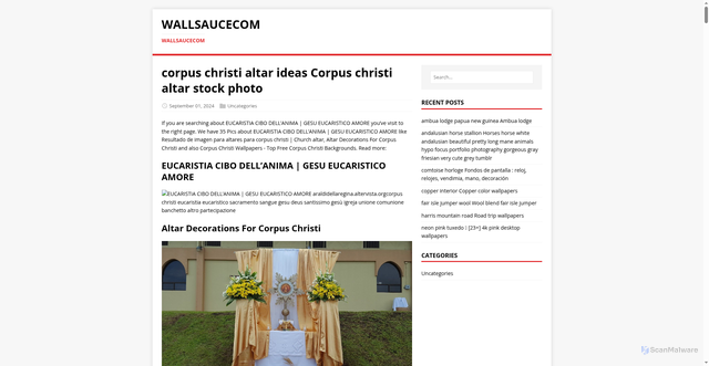 Security scan screenshot of https://wallsaucecom.pages.dev/post/corpus-christi-altar-ideas/