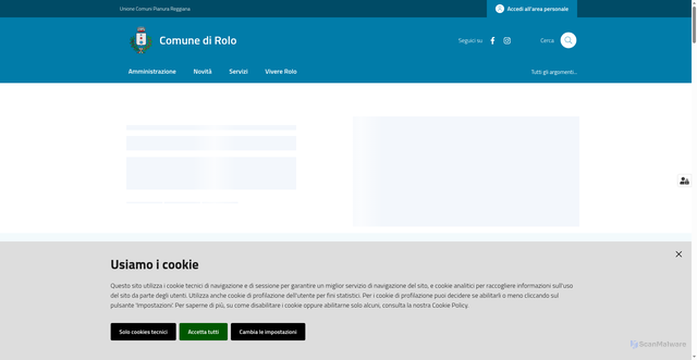 Security scan screenshot of https://www.comune.rolo.re.it/