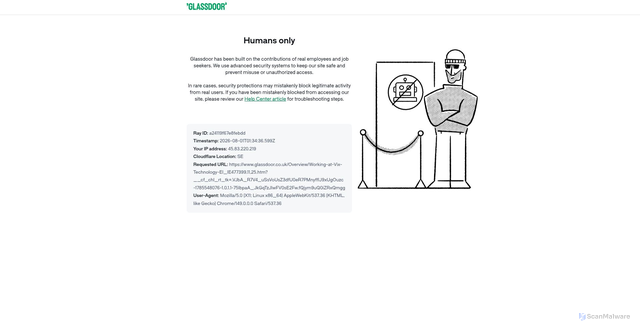 Security scan screenshot of https://www.glassdoor.co.uk/Overview/Working-at-Vix-Technology-EI_IE477399.11,25.htm