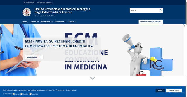 Security scan screenshot of https://www.medicilivorno.it/