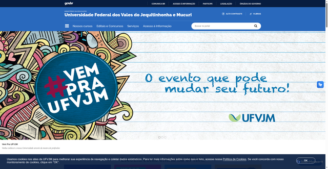 Security scan screenshot of http://www.ufvjm.edu.br