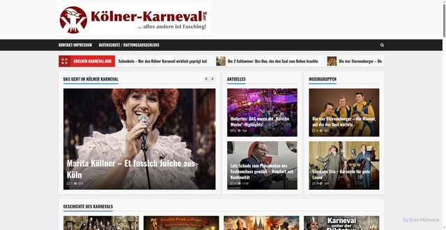 Security scan screenshot of https://koelner-karneval.org