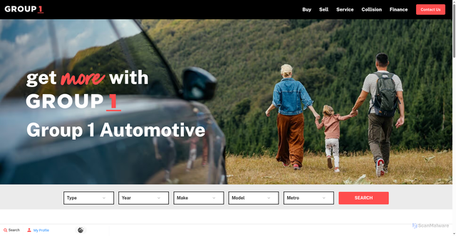 Security scan screenshot of https://group1auto.com
