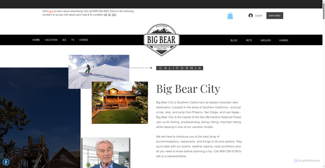 Security scan screenshot of https://www.bigbearcity.com/
