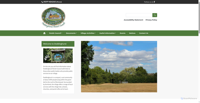 Security scan screenshot of https://doddinghurst-pc.gov.uk/