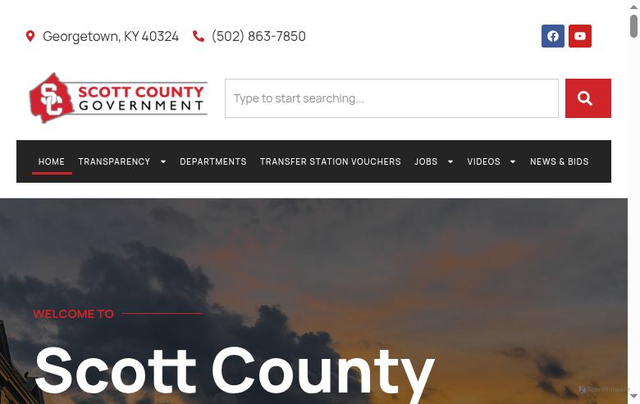 Security scan screenshot of https://scottky.gov/