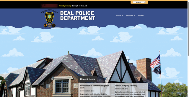 Security scan screenshot of https://dealpolicenj.gov/