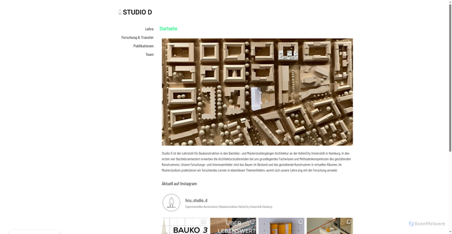 Security scan screenshot of https://studio-d.archi