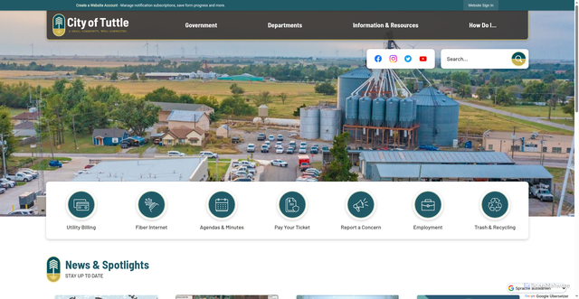 Security scan screenshot of https://tuttleok.gov/