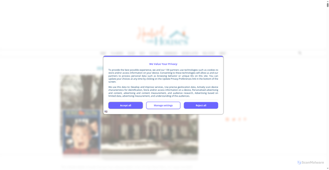 Security scan screenshot of https://hookedonhouses.net/2009/11/30/inside-the-real-home-alone-house/