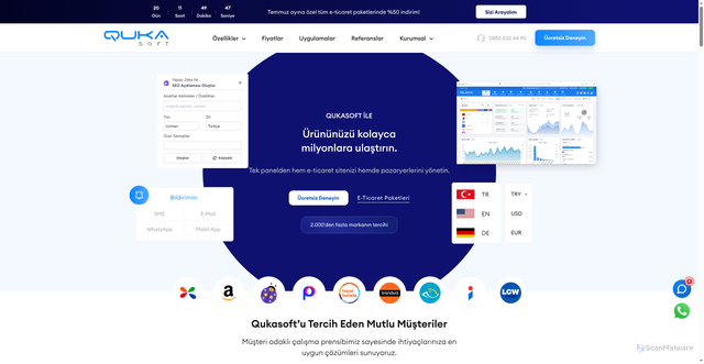 Security scan screenshot of https://qukasoft.com