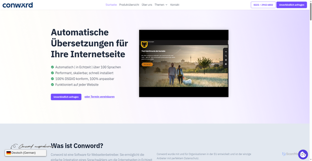 Security scan screenshot of https://conword.io
