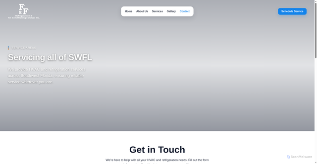 Security scan screenshot of https://ffacservices.com/contact