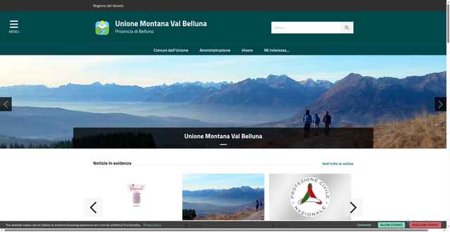 Security scan screenshot of https://www.valbelluna.bl.it/home