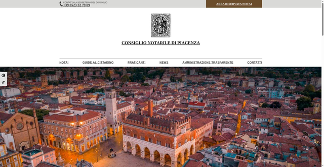 Security scan screenshot of https://www.consiglionotarilepiacenza.it/