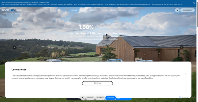 Security scan screenshot of https://evdealergroup-byd.com.au/