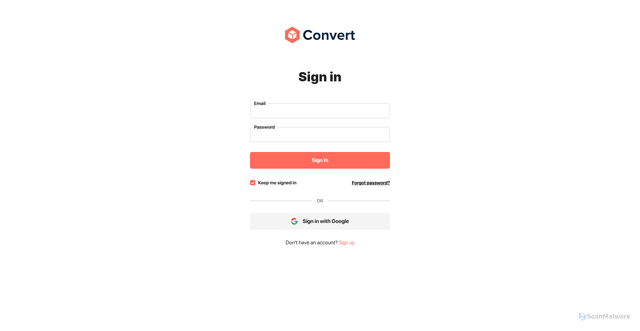 Security scan screenshot of https://convert.convesio.com