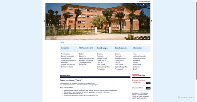 Security scan screenshot of https://www.casevacanze-comuninovaresi.it